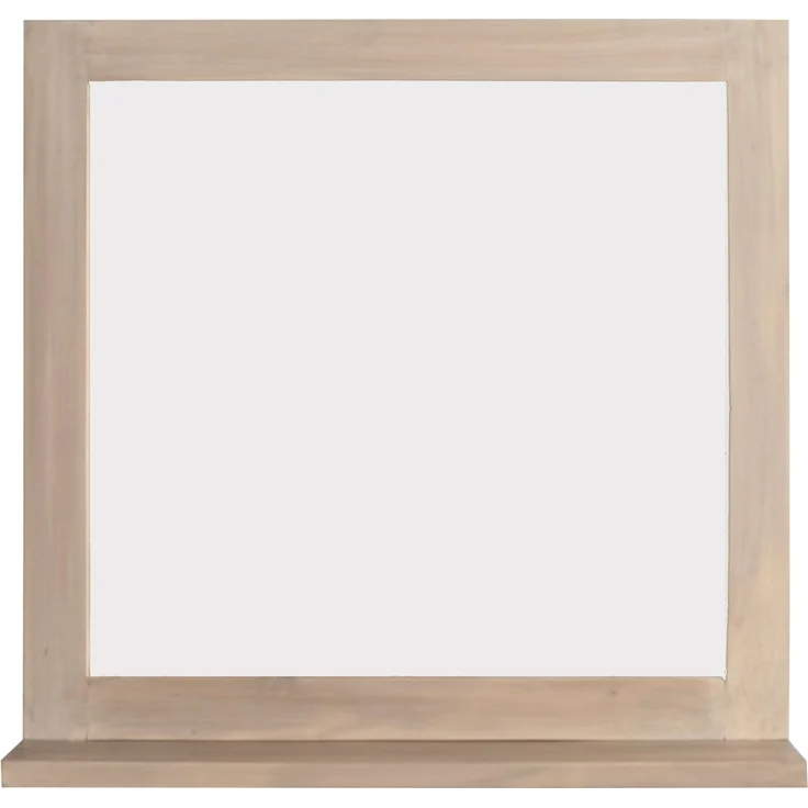 Badspiegel mit Ablage 70x70cm 'Kjoto' Akazie massiv – Bild 2