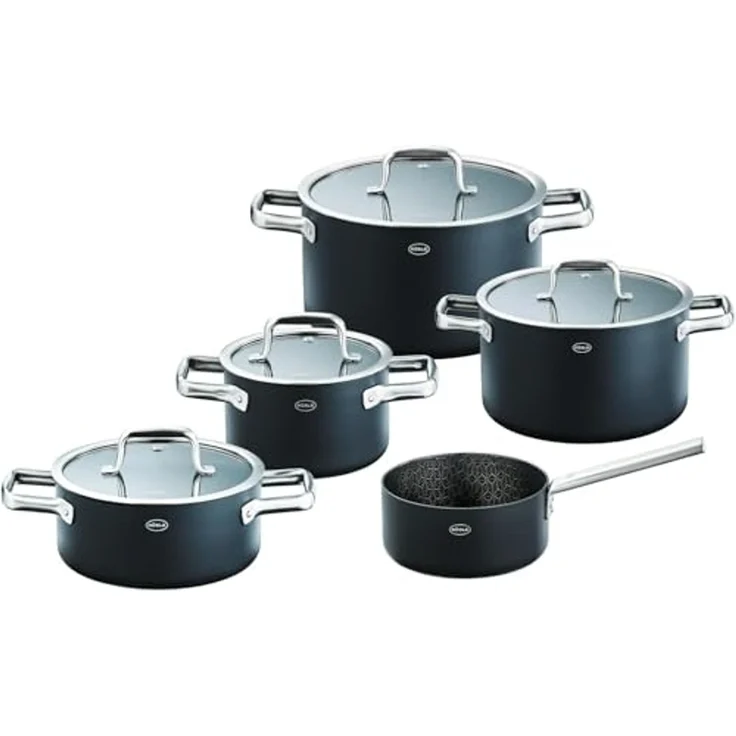 RÖSLE Topfset EBONIC 5-tlg. ProNero Keramik-Wabenbeschichtung – Bild 1