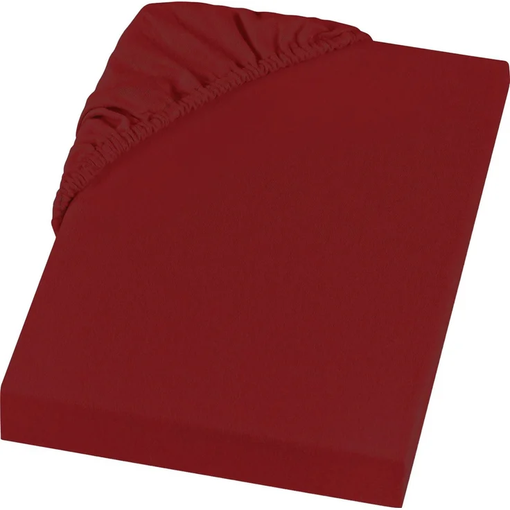 Setex REFIBRA Feinbiber Spannbettlaken dunkelrot 140 x 200 cm – Bild 5