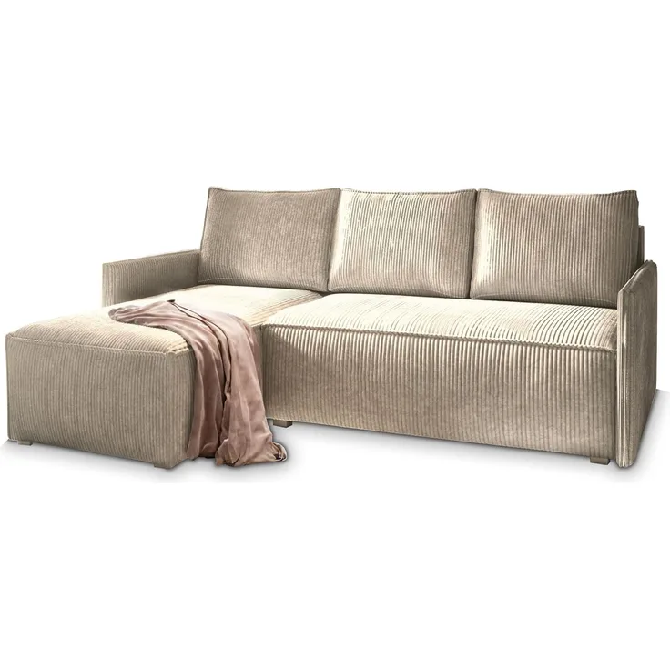 Masseno Ecksofa PERUSI mit Schlaffunktion L-Form, Sofa mit Bettkasten
