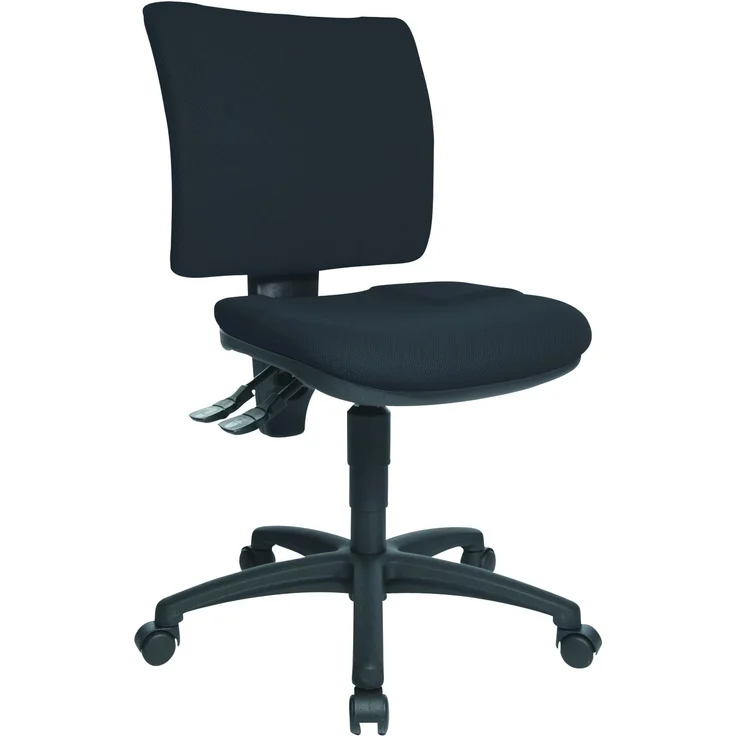 Topstar Bürodrehstuhl U 50, schwarz ohne Armlehnen-Teppichbodenrollen – Bild 1