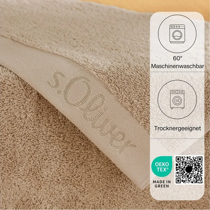 s.Oliver Duschtuch s.Oliver, Premium Qualität, 600 gr/m², auch als Sets erhältlich, Walkfrottier (1-St), große Farbauswahl, auch als Handtuch, Waschhandschuh, Gästetuch – Bild 4