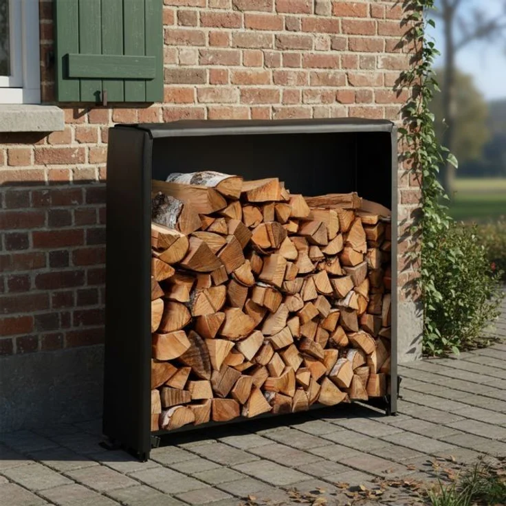 Kaminholzregal mit Abdeckung 10049083_58 – Bild 2