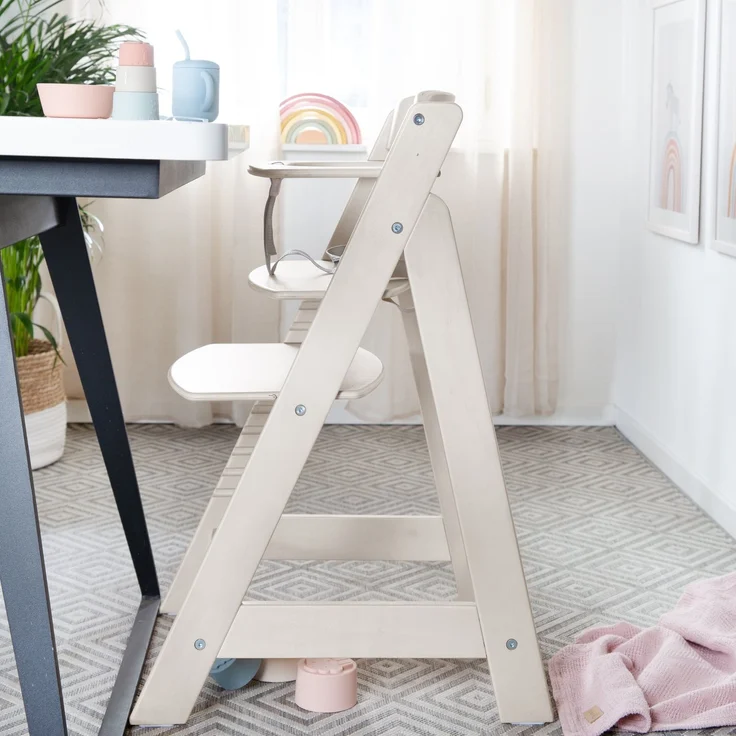 roba Treppenhochstuhl 'Sit Up Flex' - Sitzhöhe max. 55 cm & min 42,5 cm - Natur / Grau – Bild 4