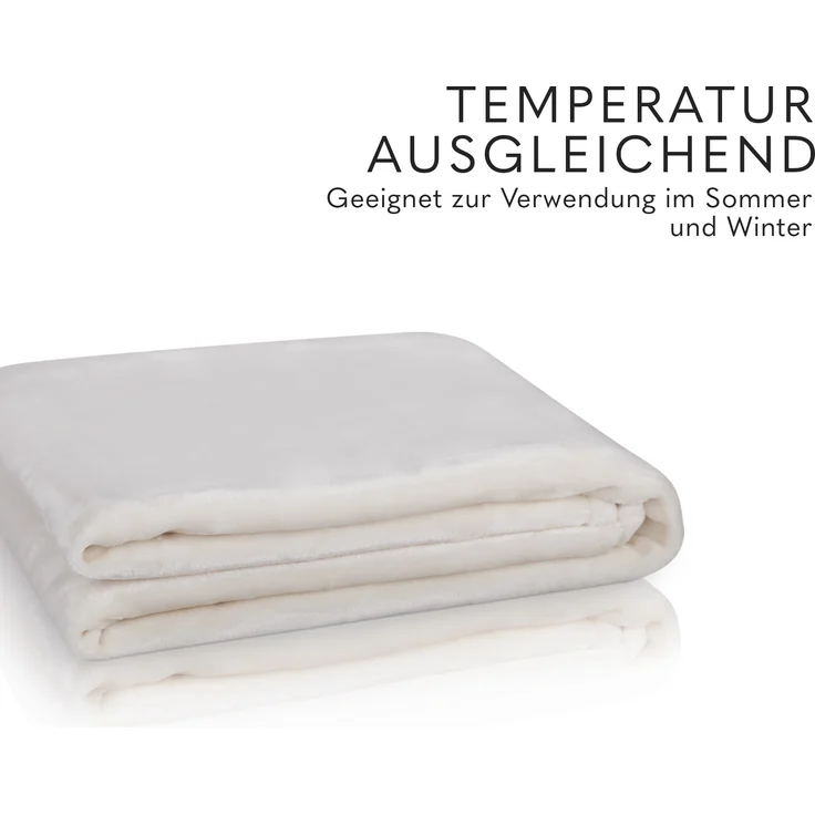 Kuscheldecke Cashmere Touch 150x200cm ( Off White ) Flauschige Wohndecke für Sofa, Couch und Bett, Tagesdecke OEKO-TEX - Sofaüberwurf – Bild 6