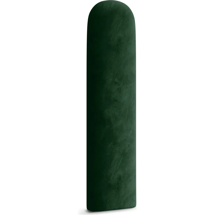 Muralo Polsterpaneel ovales WANDPOLSTER Wandkissen Bettkopfteil Wandpaneel Schlafzimmer Wohnzimmer Bett Lendekissen Modern Luxus Gepolstert Polster Paneel (Flaschengrün, 20x100 cm)