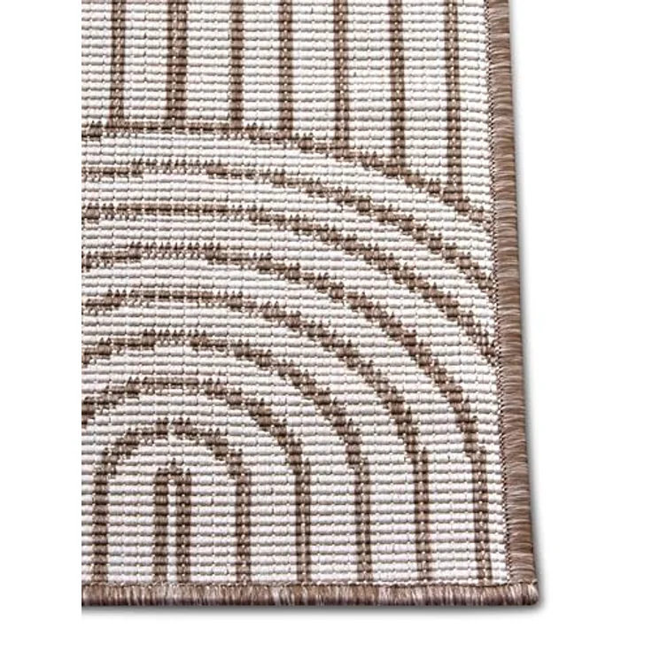 Hanse Home Pangli Outdoor Teppich Wetterfest – Wendeteppich Skandinavischer Boho Style Wasserfest Einfarbig Geometrisch 3D-Effekt für Garten, Balkon, Terrasse, Wohnzimmer – Linen, 240x330cm – Bild 7