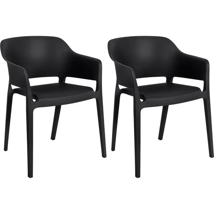 2er Set Stapelstühle Puebla schwarz