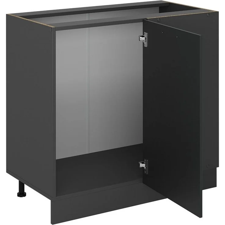 Eckunterschrank R-Line Anthrazit Landhaus 86 cm ohne Arbeitsplatte Vicco – Bild 3