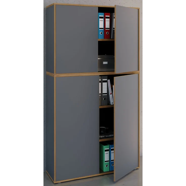 VCM Büroschrank Salia 920804 Anthrazit H. 183 x B. 100 x T. 33 cm – Bild 3