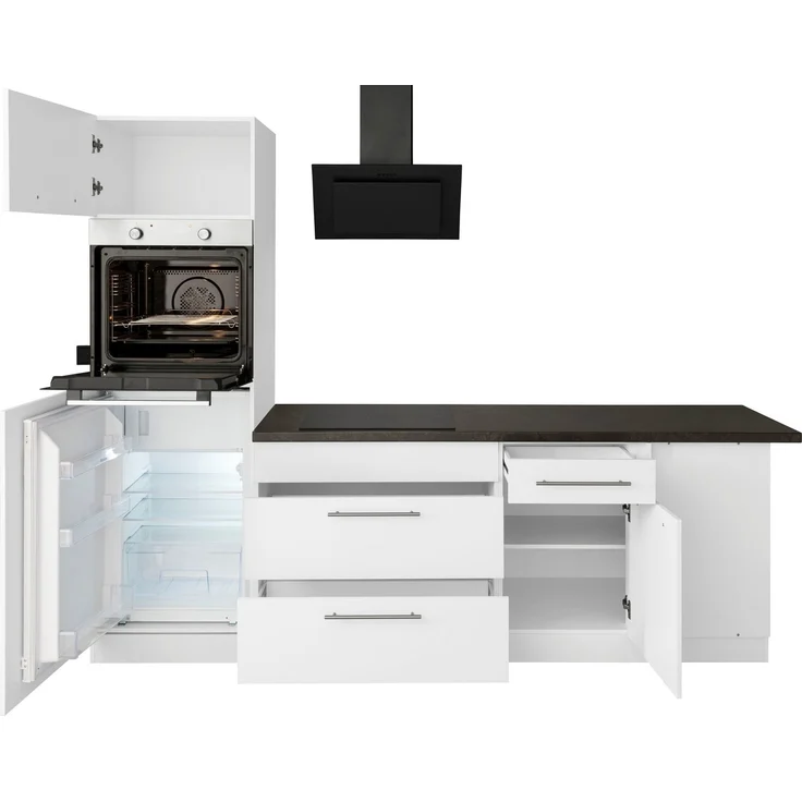 wiho Küchen Winkelküche Unna, mit E-Geräten, Stellbreite 260 x 220 cm – Bild 3