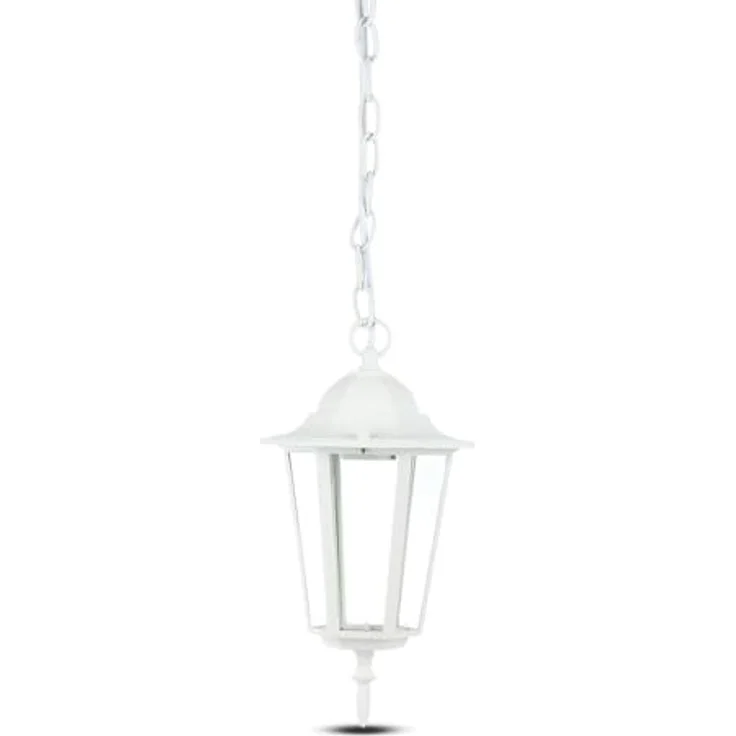 V-TAC LED-Gartenpendelleuchte, Aluminium mit E27-Fassung (max. 60 W), mattweiß, IP44 – Bild 7