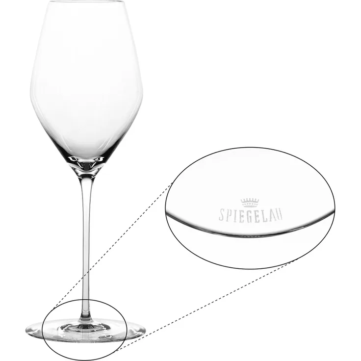 Spiegelau Hi-Lite Champagnerglas 347 ml 6er Set + Poliertuch
