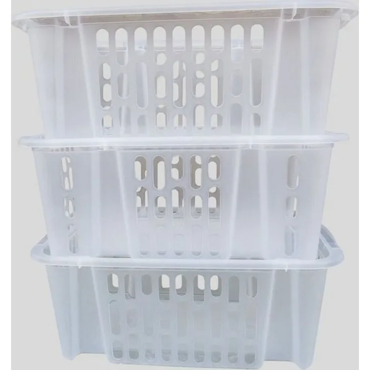 ALPFA Stapelbox 3ER SET Stapelboxen Aufbewahrungsboxen Kunststoffboxen Boxen (Spar-Set, 3 Boxen), stapelbar