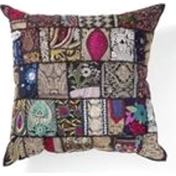 Indisches Patchwork Kissen Mar Rot – Bild 6