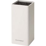 ECHTWERK EW-MB-0130 Universal Messerblock Square weiß, mit Borsteneinsatz, unbestückt