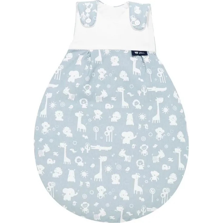 Alvi Baby-Mäxchen Außensack Animals blau, Größe:50/56