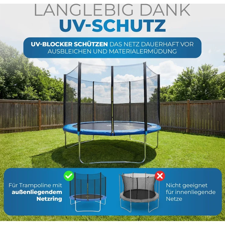 Terena Sicherheitsnetz Premium Ersatznetz für Trampolin 244 cm – Bild 7