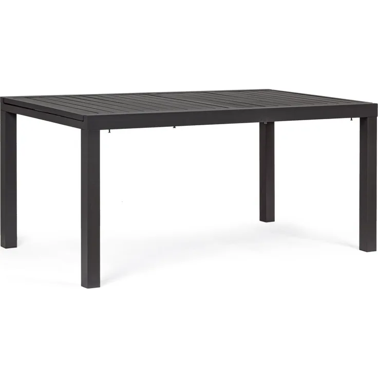 Gartentisch Edila aus Aluminium, ausziehbar und wetterfest, modern, anthrazit, für 8-10 Personen