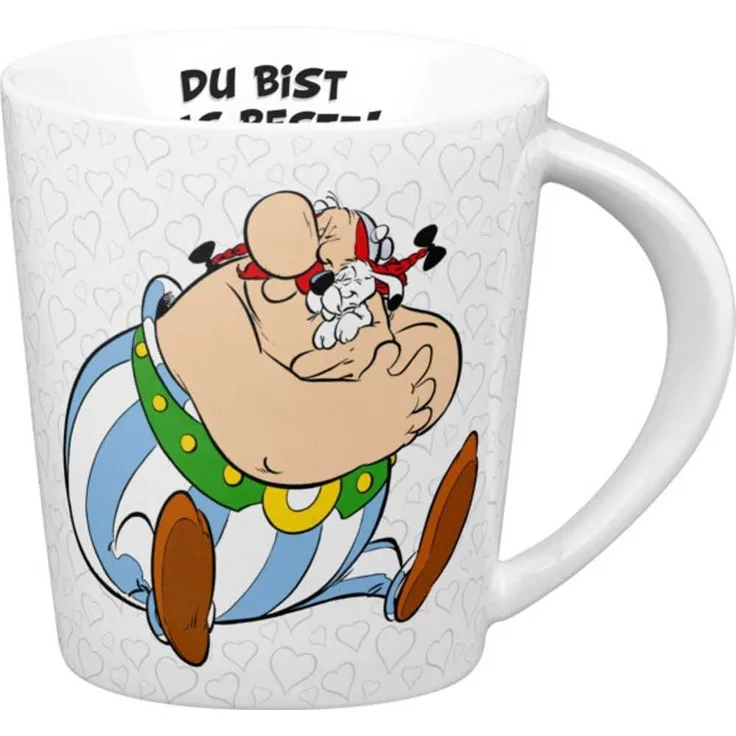KÖNITZ 1111342589 Becher Obelix & Idefix - Du bist das Beste 380 ml Porzellan