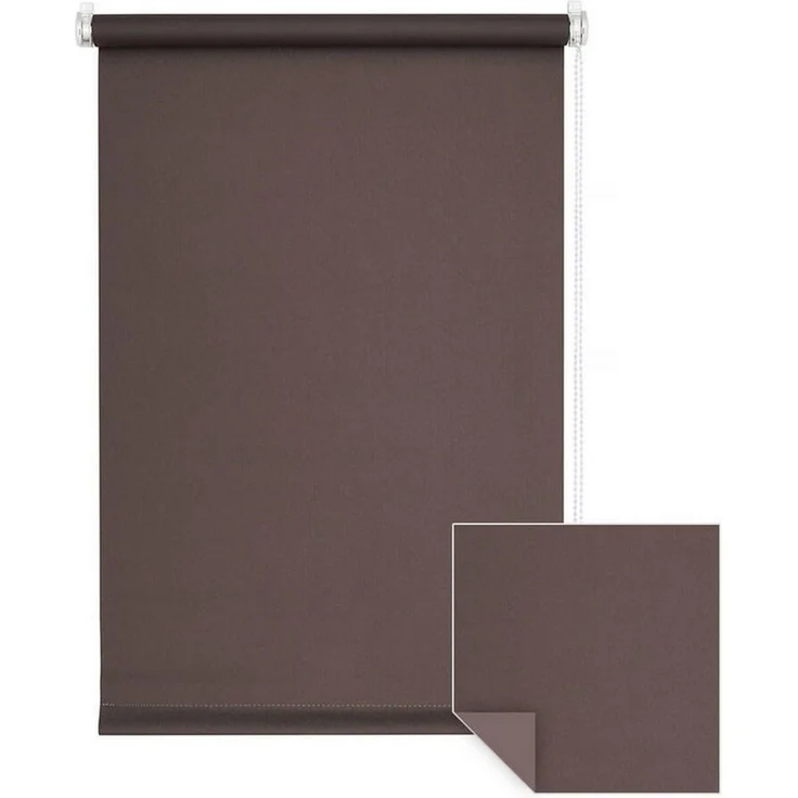 Verdunklungsrollo Klemmfix Verdunkelungsrollo 45x150 cm braun [Stoffbreite: 42cm], Victoria M, blickdicht, ohne Bohren, freihängend, Klemmfix, mit Kindersicherung, für Fenster und Türen, Sonnenschutz Sichtschutz – Bild 1
