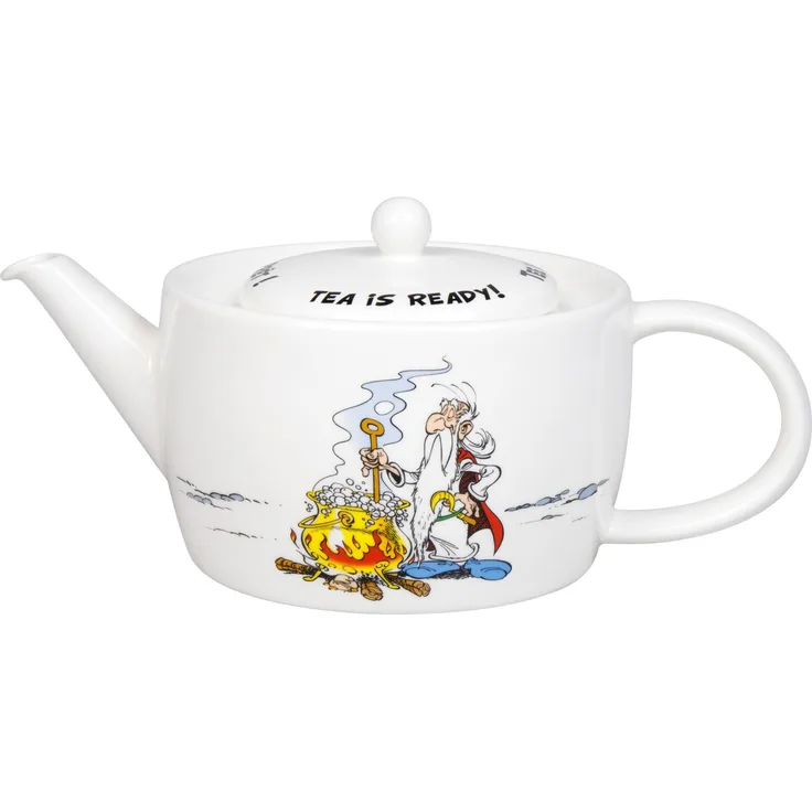 KÖNITZ 1152633041 Teekanne Miraculix, Asterix & Obelix Tee ist fertig - 1400 ml, mit Deckel und Sieb / Kanne