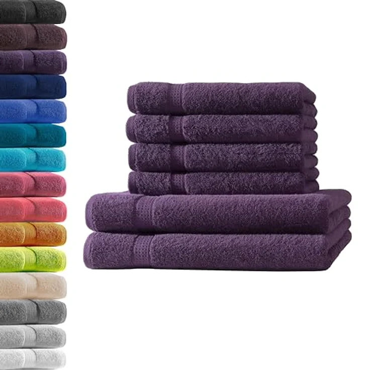 Hometex Premium Textiles Handtuch in Premium Qualität 500 g/m², Feinster Frottier-Stoff 100% Baumwolle, 2x Duschtuch + 4x Handtuch, Kuschelig weich, saugfähig, Extra schwere, flauschige Hotel-Qualität – Bild 2