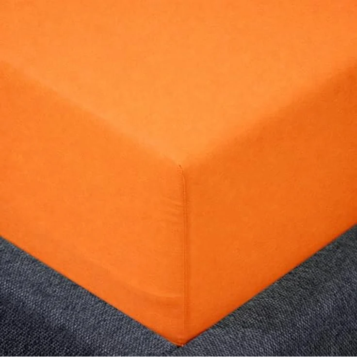Traumschloss Premium Edel-Jersey Spannbettlaken mandarine 180-200x200-220 – Bild 3