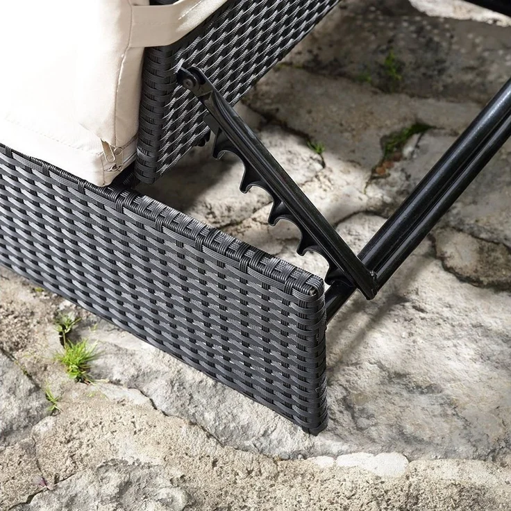 Melko Gartenlounge-Set Gartenset Lounge aus Polyrattan ver. Farben Sitzgruppe 2 Sessel Tisch, (Stück, 3-tlg), Wasserabweisend – Bild 2