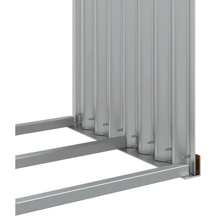 vidaXL Kaminholzunterstand Holzoptik 120x45x210 cm Verzinkter Stahl 364582 – Bild 3