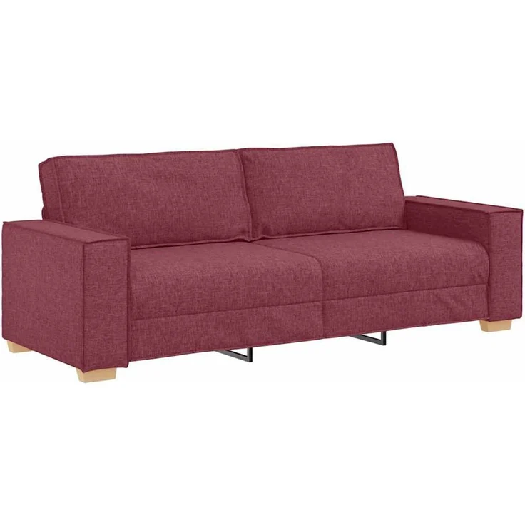 vidaXL 3-Sitzer-Sofa Weinrot 180 cm Stoff 4104993 – Bild 1