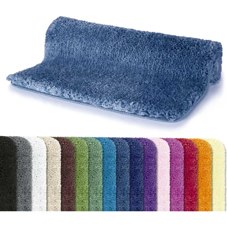 spirella Badematte HIGHLAND, Höhe 40 mm, Badteppich Hochflor, 100% Polyester Microfaser, Anti-Rutsch Beschichtung, für Fußbodenheizung geeignet, waschbar 40°, schnelltrocknend, Polyester, rechteckig, Rutschhemmende Unterseite aus Latex, Maschinenwaschb... – Bild 1