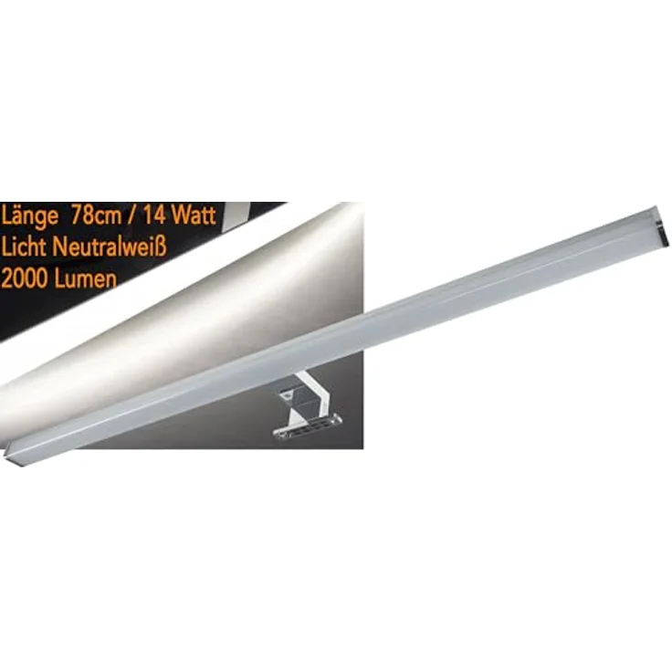 LED Spiegelleuchte, 78cm, 15W, IP44, Neutralweiß – Bild 3