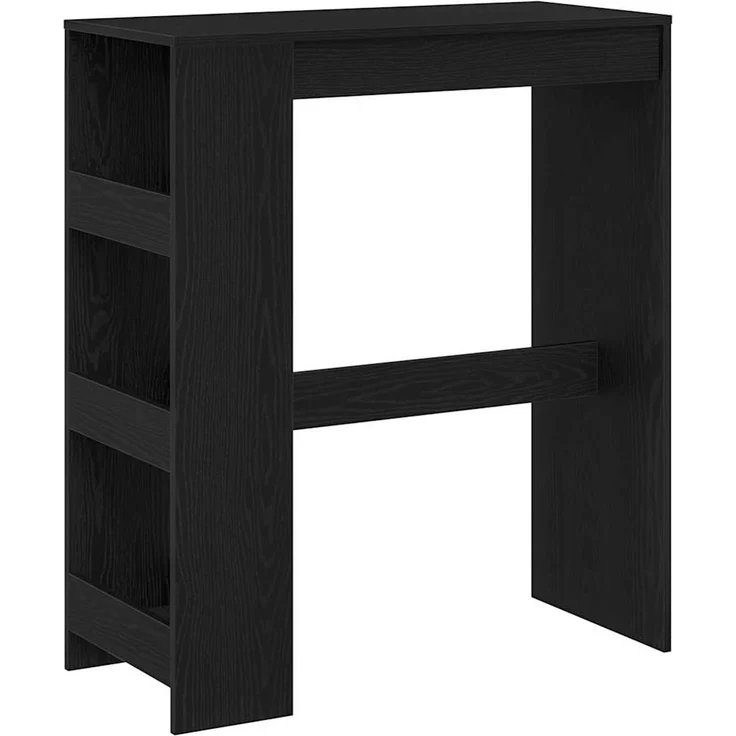 vidaXL Bartisch mit Regal, Holzwerkstoff, 90 x 40 x 103,5 cm, Schwarze Eiche – Bild 1