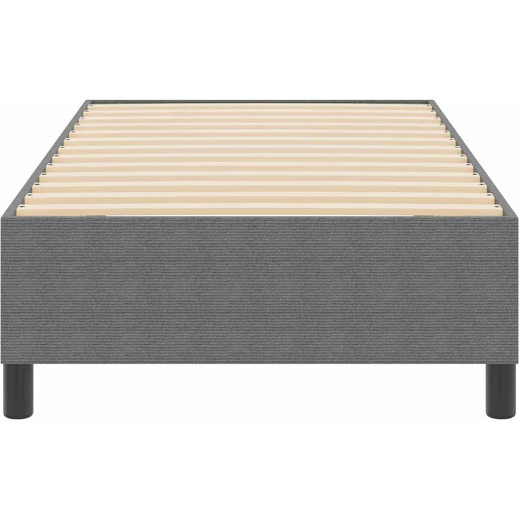 vidaXL Plattformbettgestell Hellgrau 90 x 190 cm Cordstoff 3337382 – Bild 5