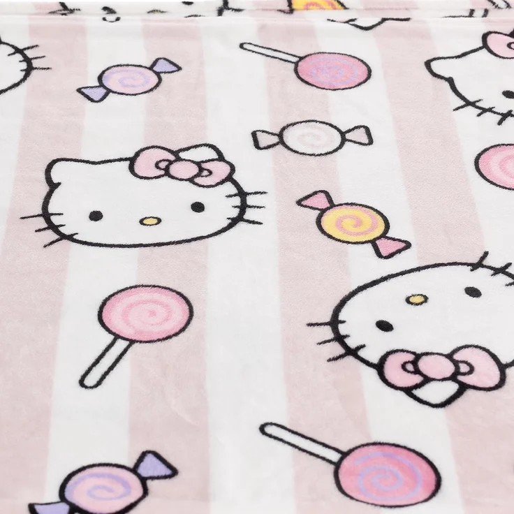 Kanguru Hello Kitty Tagesdecke, Pinke, weiche Decke 130x170 cm, Mikrofaser tagesdecke bettüberwurf oder tagesdecke Sofa. Qualität mit Ökotex-Prüfzertifikat, Sanrio – Bild 7
