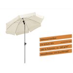 Sonnenschirm Locarno 150/8 rund, Ø ca. 150 cm natur