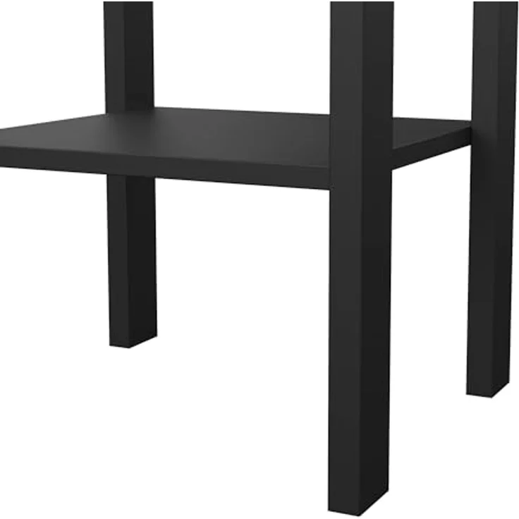 Dmora - Nachttisch Maxine, Niedrige Kommode, Tisch, Multifunktionaler Nachttisch, 40x34 h70 cm, Schwarz – Bild 5