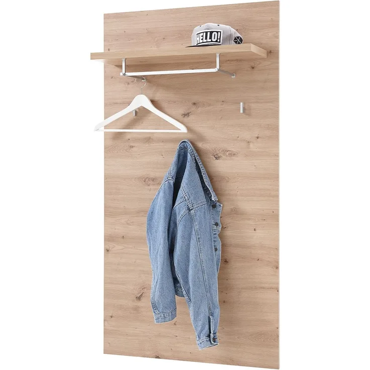 Garderobenpaneel >Greifswald< in Artisan Eiche - 78x148x26 (BxHxT)