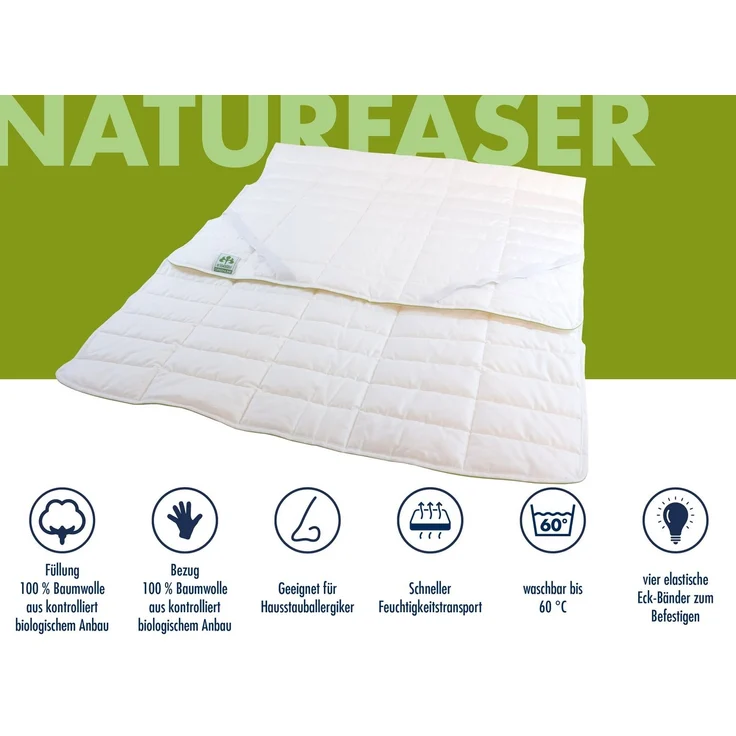 Matratzenauflage Auflage Irisette Greenline Baumwolle irisette GREENLINE, perfekt für Naturliebhaber, Produktion in Deutschland – Bild 2
