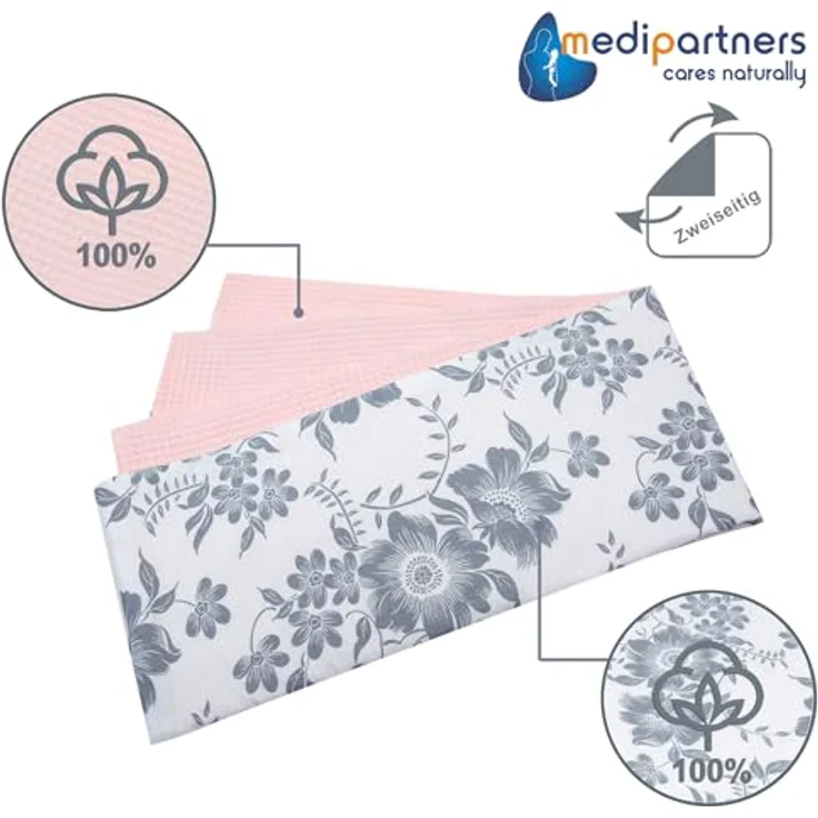 Medi Partners Babydecke Baby Decke Neugeborenen - Kuscheldecke Geschenk Babydecken 75x100 cm für Kleinkinder Mädchen Krabbeldecke Kinderbett Kinderwagen 100% Baumwolle (Berry mit rosa Waffel) – Bild 4