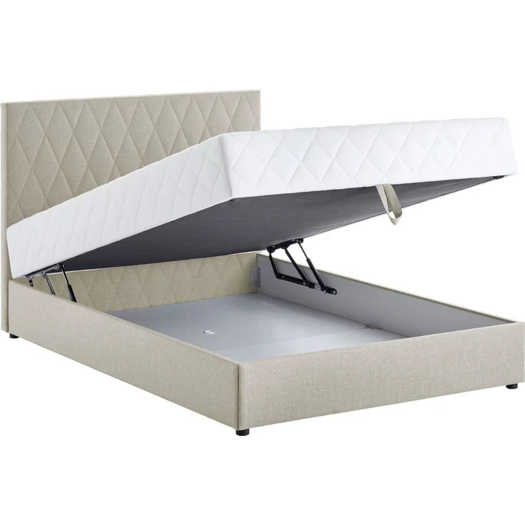 Atlantic Home Collection Stauraumbett Benita, mit Taschenfederkern 120x200 cm Creme – Bild 3