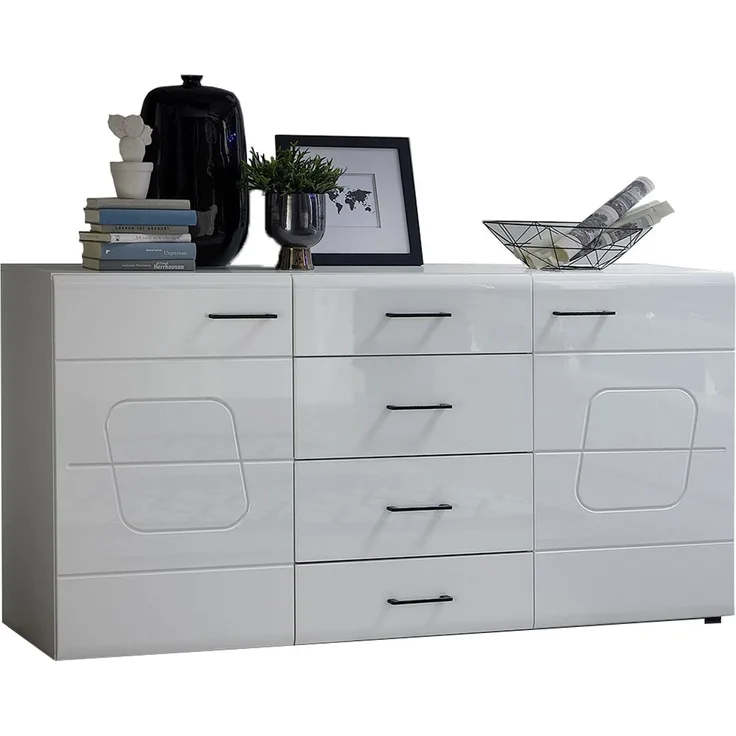 Sideboard Stuttgart / Spirit Plus, Holzwerkstoff, Weiß, 170 x 94 x 42 cm