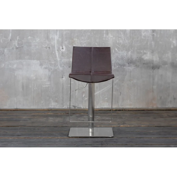 KAWOLA Barhocker FES Barstuhl höhenverstellbar drehbar dunkelbraun 85 x 51 x 42 cm – Bild 2