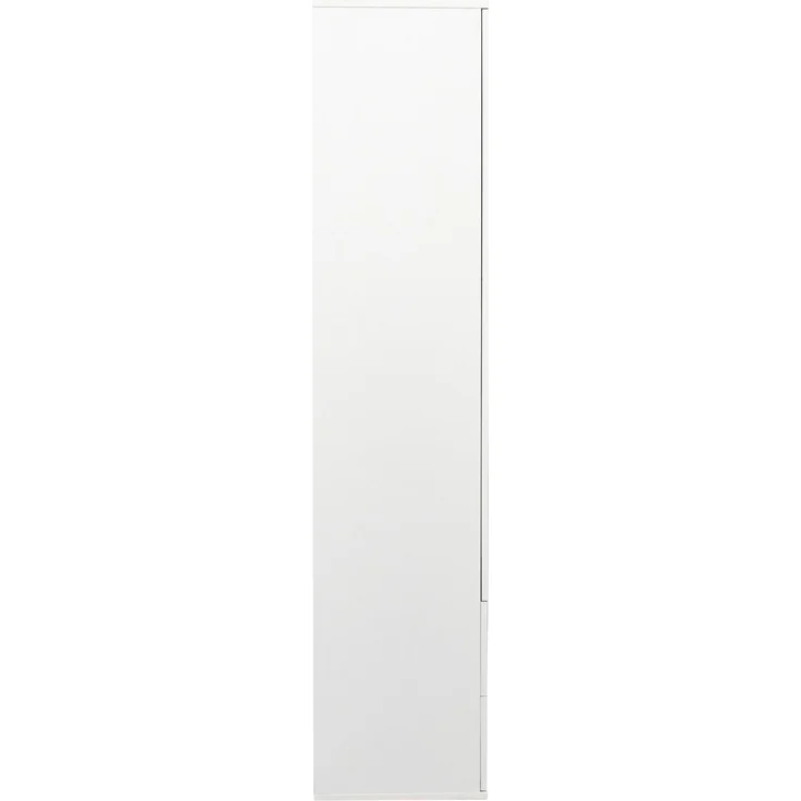 DESVIAE Vitrine mit LED-Beleuchtung und 2 Schubladen, 59,5x182x35 cm, Spanplatte, Weiß – Bild 9