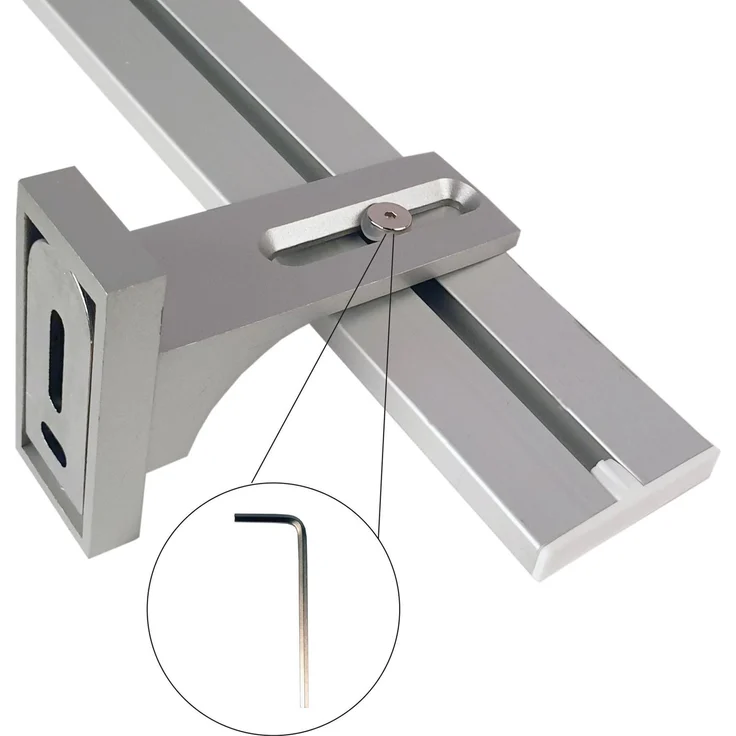 Wandträger für "Silber - 1/2 Lauf" Aluminium Vorhangschiene – Bild 7