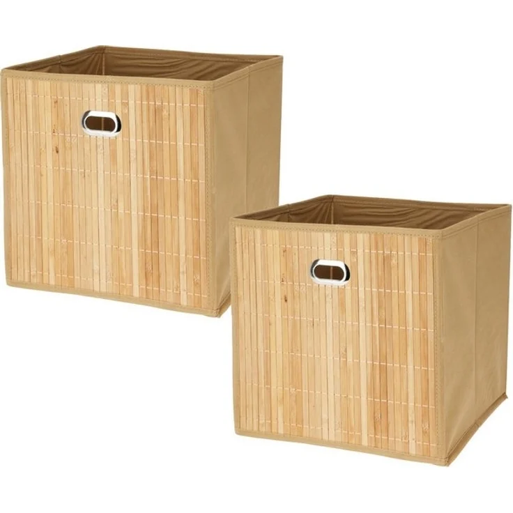 Koopman Aufbewahrungsbox Braun (2 St), 2er Set, Schrankbox, 31x31x31cm, Organizer, Aufbewahrungsbox – Bild 4