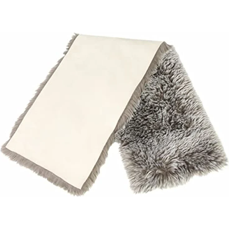 Tischläufer "Platin" aus Kunstfell, beige-braun, 30x120 cm – Bild 7