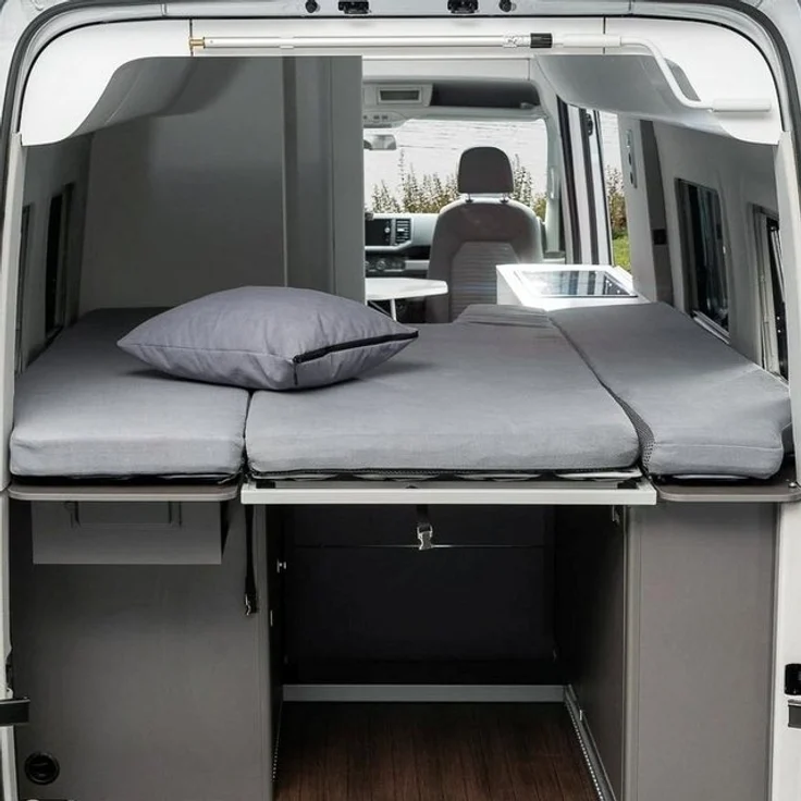 BLACK FOREST FOX Spannbettlaken VW Grand California 680 Heckbett 3 tlg. Schonbezug Cuddly Full Cover, Polyester, Gummizug: ohne, (3 Stück), YKK-Reißverschluss,3D Air Mesh – Bild 4
