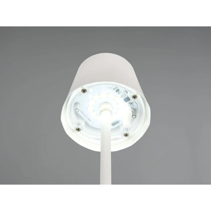 Akku LED Tischleuchte DIAZ kabellos für Innen & Außen, Weiß - 21cm klein – Bild 7